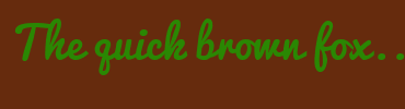 Image with Font Color 2A8703 and Background Color 662B0D